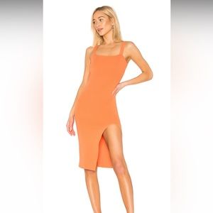 Orange Superdown Midi Dress